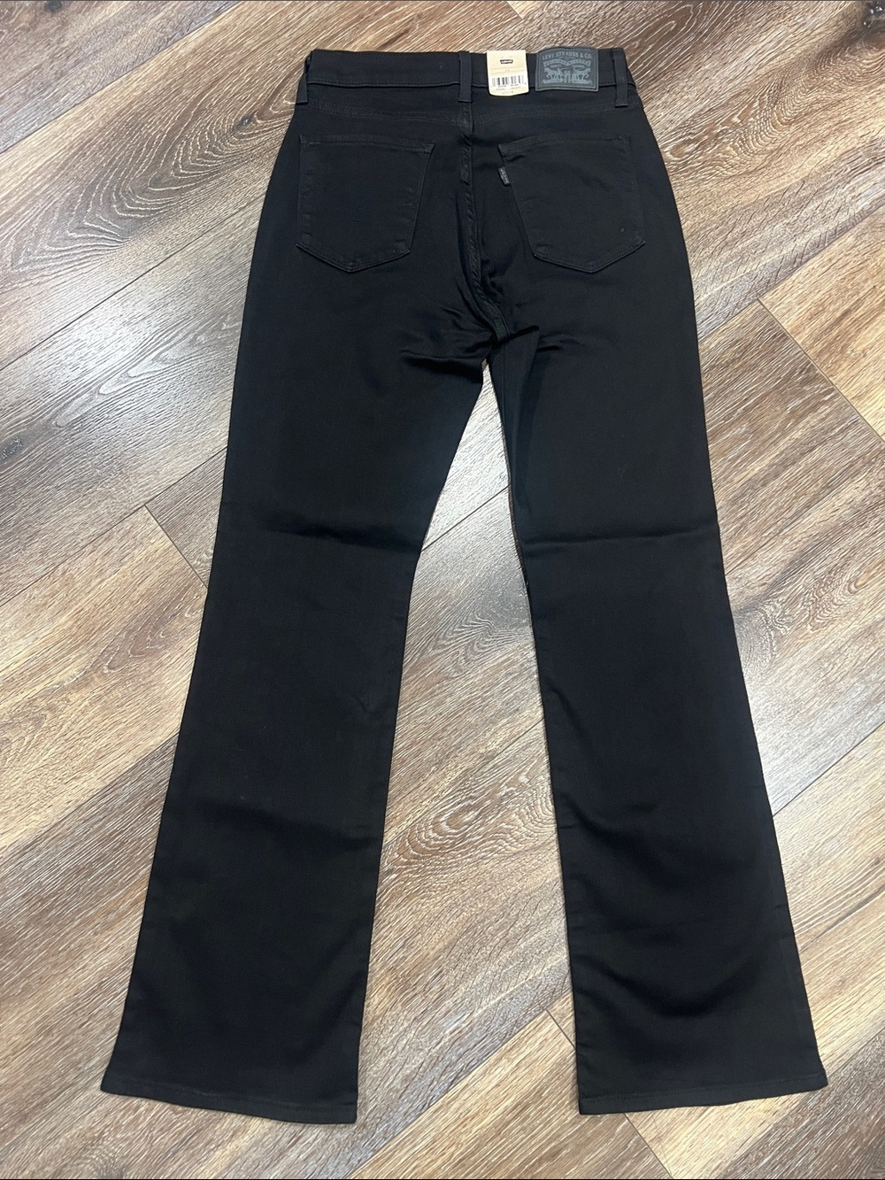 NWT LEVI’S Black Classic Bootcut Stellar Stretch Mid Rise Denim Jeans 🖤 - Picture 6 of 9